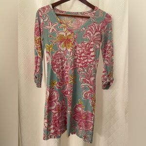 Lilly Pulitzer Floral V-Neck Dress Size XS